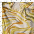 thumbnail image 5 of Soimoi Abstract Printed, Japan Crepe SatinFabric, by The Yard 54 Inch Wide, Decorative Sewing Fabric for Dresses Kimonos Gowns, Yellow, 5 of 6