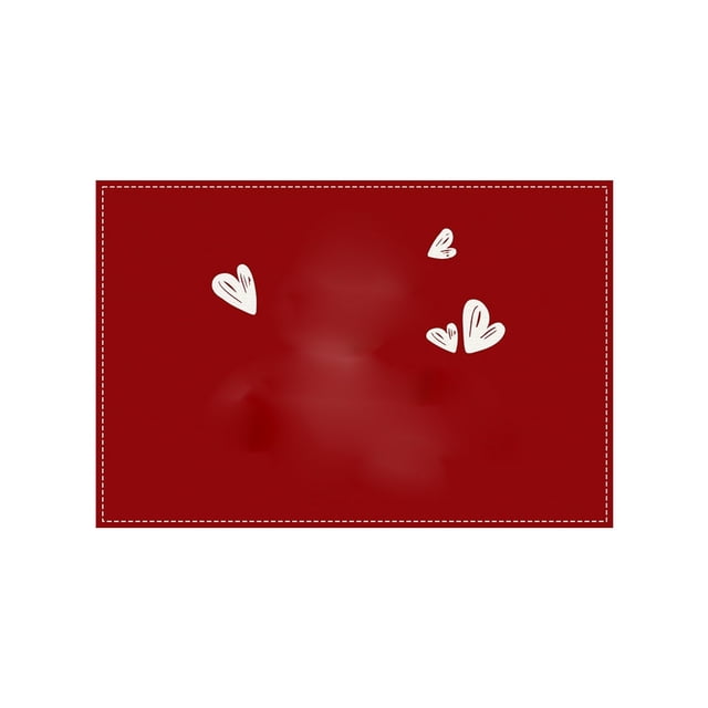 Holiday Party Decorations, Valentine Linen Letter Print Placemat Insulated Heart Table Setting