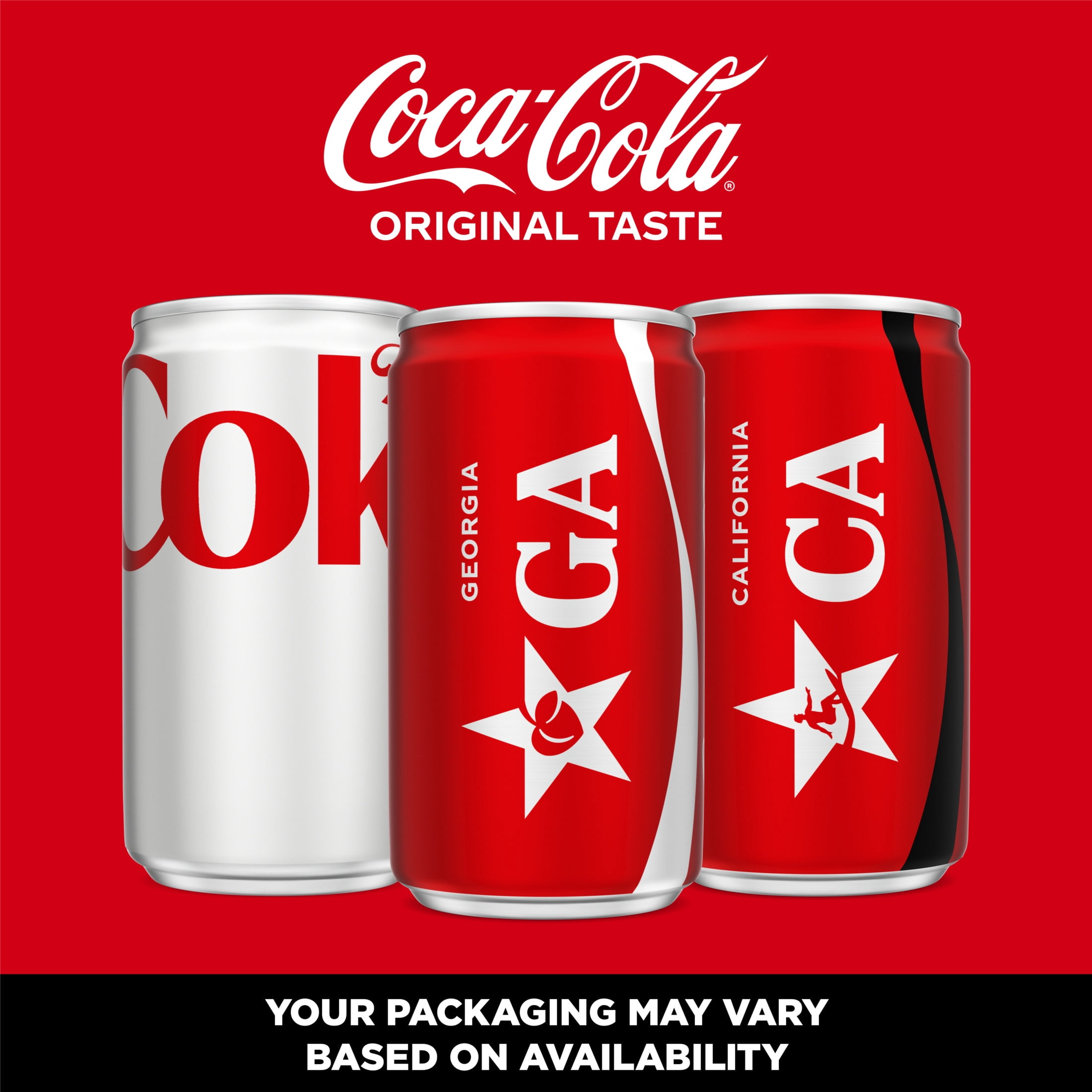 Coca-Cola Soda Pop Mini Cans, 7.5 fl oz, 6 Pack