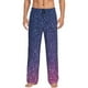 thumbnail image 1 of Fotbe Violet Glitter Pantalones de Pijama para Hombre, Pantalones de Dormir, Pantalones de Casa con Cintura Ajustable y Bolsillos-Medium, 1 of 6