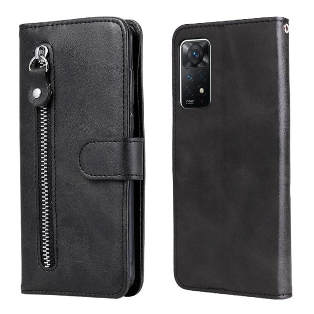 Estuche de Cuero PU con Cierre para Xiaomi Redmi NOTE 11 PRO , Funda Protectora con Billetera y Correa