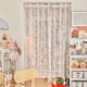 thumbnail image 4 of Cortinas de gasa blanca de 2 paneles, cortinas de gasa semitransparentes con bolsillo para barra para cocina, dormitorio y sala de estar (blanco, 140 cm x 180 cm) tipo barra, 4 of 5
