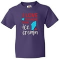 thumbnail image 3 of Inktastic I Love You More Than Ice Cream, Ice Cream Cone Youth T-Shirt, 3 of 5