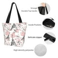 thumbnail image 3 of Lsque Paris Pattern Beach Tote,Shoulder Handbag,Spacious Tote Bag,Lightweight Travel Bag,Versatile Shopping Bag, 3 of 6