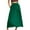 Green C, variant on IROINNID Long Empire Waist Skirt For Women High-Waist Hollowed Out Flowing Half Skirt A-line Skirt Full Skirt Solid Color Skirt