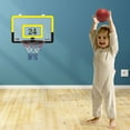 thumbnail image 1 of Xihbxyly Dia Del Primer Ministro Baloncesto Transparente para Colgar En La Puerta, Baloncesto Sin Perforaciones 1 Canasta de Red, 4 Ganchos, 1 Baloncesto, 1 of 7