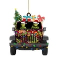 thumbnail image 2 of Gran oferta Adornos de árbol de Navidad colgante de monstruo verde acrílico adornos de Navidad planos para decoración de fiesta de Navidad, 2 of 4