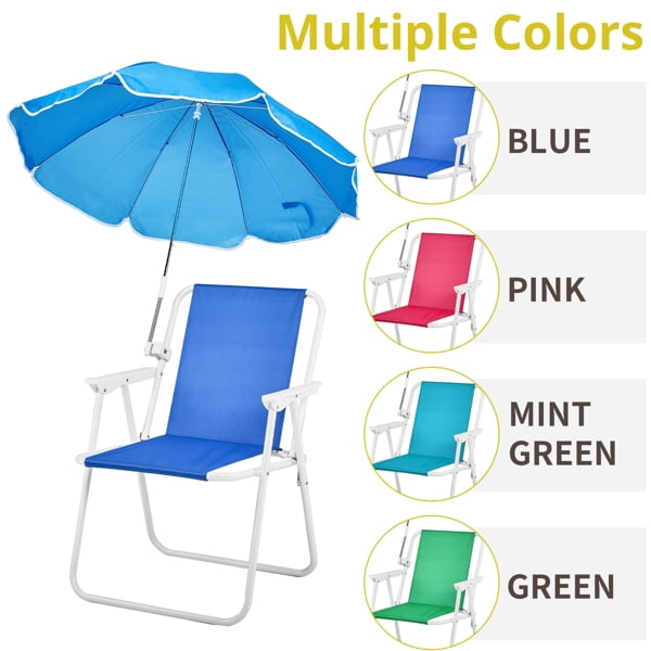 Folding Beach Chair for Adults with Umbrella – Lightweight