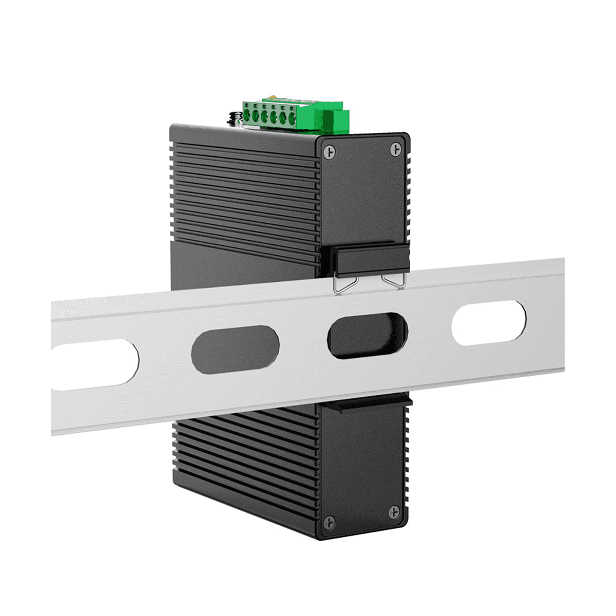 5 Port Industrial PoE Gigabit Din Rail Ethernet Switch, 4 Port Switch with SFP 10/100/1000Mbps IP40 Unmanaged 48V Output