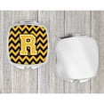 thumbnail image 4 of Letter R Chevron Black and Gold Compact Mirror, 4 of 4