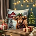 thumbnail image 6 of Xuniizn Christmas Pillow Covers 18x18 inch Xmas Decorations Soft Plush Faux Fur Wool Christmas Throw Pillow Cases Winter Holiday Decor for Sofa Living Room, 6 of 7