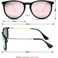 thumbnail image 2 of QiShi Vintage Round Sunglasses for Women Men Classic Retro Designer Style-Pink, 2 of 8