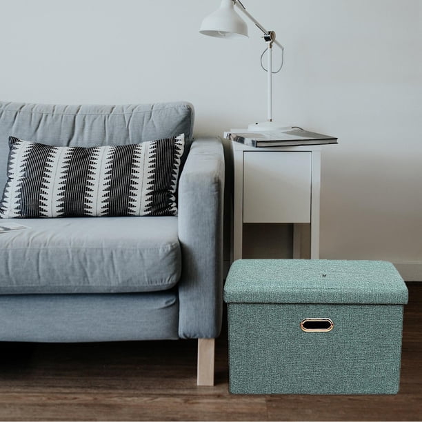 Taburete plegable para almacenamiento, asiento acolchado otomano, juguetes plegables, caja rectangular, taburete para reposapiés con tapa, taburete Macarena Otomana de almacenamiento plegable