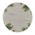 thumbnail image 2 of RUIYC Christmas Fitted Round Table Cloth,XMAS Retro Linen Tablecloth Waterproof Table Cover for Table,Black Plaid Circular Table Cloth Elastic for Kitchen Picnic White, 2 of 7