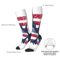 thumbnail image 4 of Lsque bass fish with the USA flag Printed Crew Socks Men's Women's LightWeight Thin Casual Calf Socks ,Knee High Socks,Cotton Socks, 4 of 6