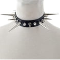 thumbnail image 4 of Gargantilla con punta larga para hombre y mujer, Collar Punk de cuero, estilo gótico ajustable, correa para el cuello, accesorios para Cosplay, 4 of 5