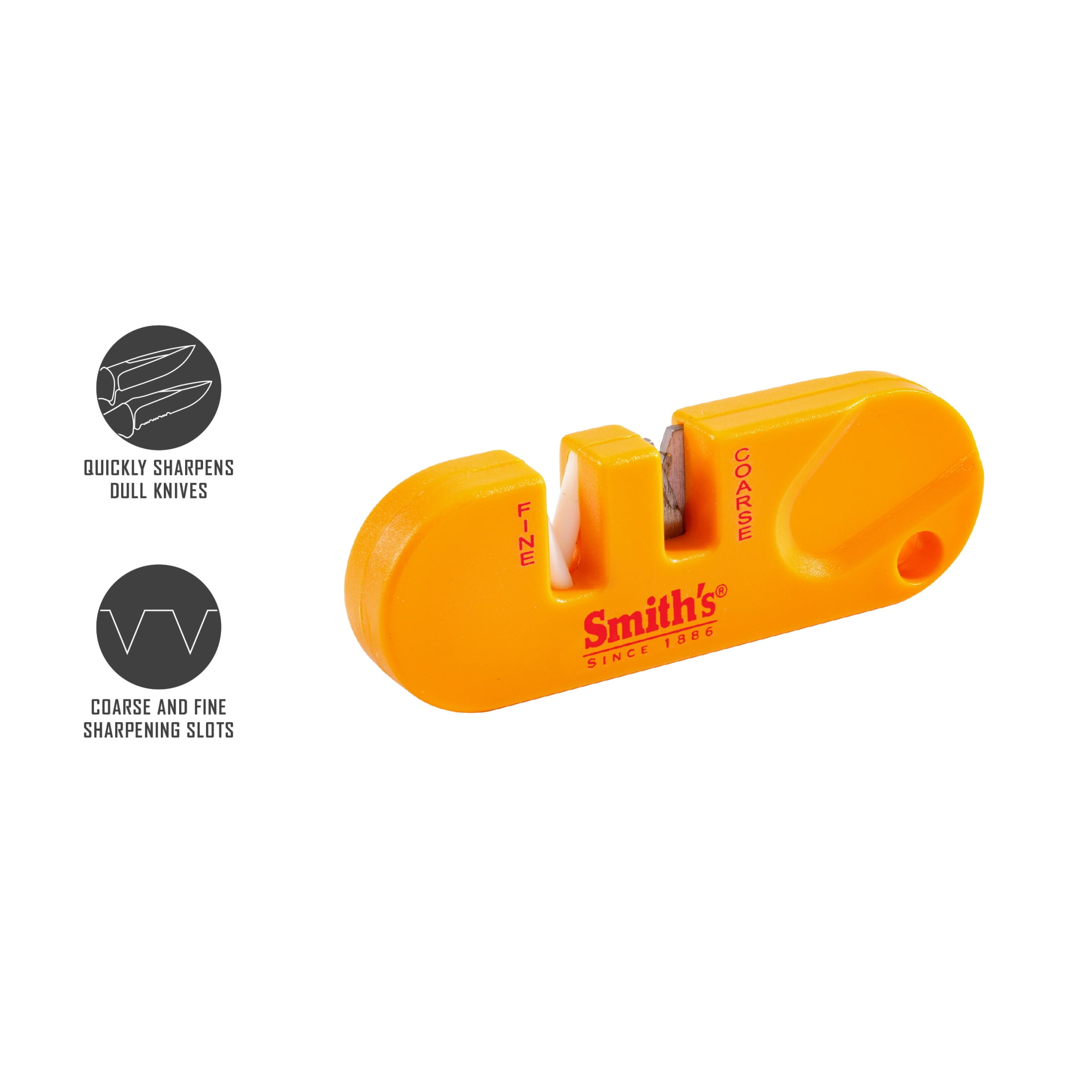 (2 pack) Smith’s 51459 Pocket Pal Knife Sharpener - 2-Pack - Orange