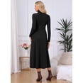 thumbnail image 5 of DARING DIVA Women's Sweater Turtleneck Long Sleeve A Line Knit Dress S Black, 5 of 7