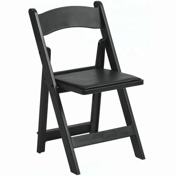 R-101-BK-4 Max Black Resin Folding Chair - 30.5 in. - Set of 4
