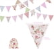 thumbnail image 2 of Juego de 8 Banderines de Tela de 40 Pies, 42 Piezas de Banderines para Exteriores, Bandera Floral de Algodón Vintage con Esquinas para Fiesta de Cumpleaños Jardín, 2 of 5