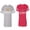 Men Heather / Women Red, variant on King Queen Old Matching Couple Cotton Jerseys (Men Heather / Women Black) (Men S / Women S)