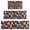 Colorful Spotted Mushroom, variant on Purple Mushroom Star Black Pattern Kitchen Rugs Sets Of 3,Kitchen Runner Rugs Non Skid Washable,Decorative Kitchen Floor Mats for Kitchen,Sink,Laundry,17"x30"  17"x47"   17"x59"