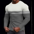 thumbnail image 2 of GuangCheng Mens Shirts,Color Block,Slim Fit,Long Sleeve,Thermal,Waffle Knit,Tee Shirt,Active,Basic Tops,Casual Wear,Gray,Size XL, 2 of 5