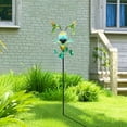 thumbnail image 4 of Wind Spinner Outdoor Solar Lights Stake Garden Decorative ,Hummingbird Solar Garden Lights, Cracked Glass Globe Lights,Decorative Landscape Street Light Garden Decor, 4 of 13