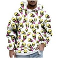 thumbnail image 2 of Yusimy Men's Hooded Sweatshirt Casual Halloween Print Pullover Long Sleeve Drawstring Design Urban Streetwear Holiday-themed, 2 of 6
