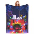 thumbnail image 3 of Mantas de franela con Snoopy y Charlie Brown celebrando la Navidad, manta cálida para exteriores, viajes, oficina, colcha, funda de cama, 3 of 5