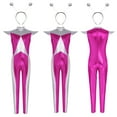 thumbnail image 6 of iiniim Girls Cap Sleeve Full Bodycon Jumpsuit Alien Robot Outfits with Hair Hoop for Stage Performance Hot Pink Silver 8, 6 of 6