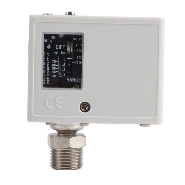 Juego de presostato de 20 kg con núcleo de cobre, IP40, para secadora, caldera, enfriador de agua, interruptor de presión, CA 125 V, CA 250 V, conector de 1/2 pulg.