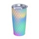thumbnail image 2 of Vaso de acero inoxidable con tapa y diseño de sirena arcoíris, taza térmica portátil de 20 oz, 2 of 7