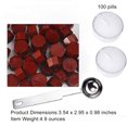 thumbnail image 4 of Sellado de cera cera gallinas de sello de cera ampliamente usado Kit de sello de sello de cera DIY fácil de usar y limpiar decoración Artesanía de regalos con lustre vintage maroon Inevent HA047891-45, 4 of 4