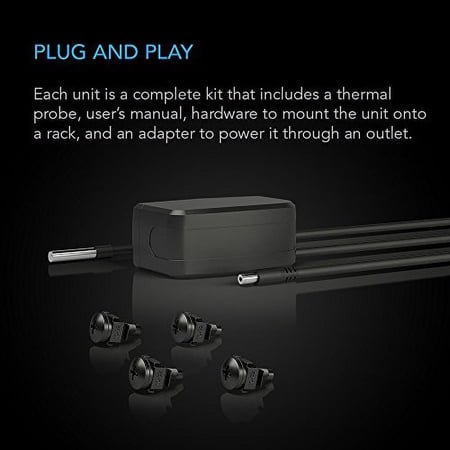 AC Infinity Ventilateur CLOUDPLATE T5, Montage sur Rack 1U, Flux d'Échappement Arrière, pour Refroidissement AV, Home Cinéma, Racks Réseau 19?