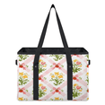 thumbnail image 2 of CURLYOOT Spring Summer Flower Reusable Grocery Bag, Foldable Shopping Tote Bag with Reinforced Handles, Lovely Floral Large Kitchen Grocery Bags for Shopping Groceries Picnic, 2 of 6