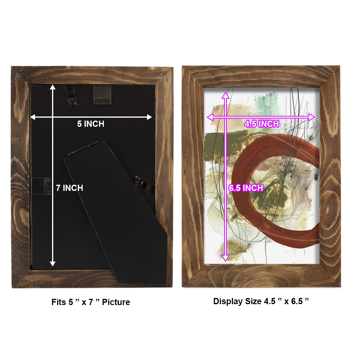 Rusted Loops II - Framed Print w/glass - Walnut