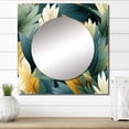 thumbnail image 1 of Designart "Lush Rainforest Rhythms I" 0 Square Mirror For Wall Decor - Large Beige Square Mirror Printed Wall Decor - Tropical Square Living Room Mirror, 1 of 5