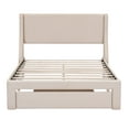 thumbnail image 3 of SESSLIFE Upholstered Platform Bed, Full Bed with a Storage Drawer, Beige Full Bed Frame, Storage Platform Bed Frames, Hold 600 LBS, No Box Spring Needed, Easy Assembly, 3 of 10