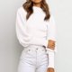 thumbnail image 2 of Gibobby Sueteres Para Mujeres Calientitos Elegantes Suéter de manga larga de color sólido de cuello para mujer Suéter de punto grueso Casual Tops(Blanco,M), 2 of 5