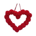 thumbnail image 4 of KLKCMS Christmas Garland Festival Decoration Event Props Heart Shape Garlands for Front Red, 4 of 9