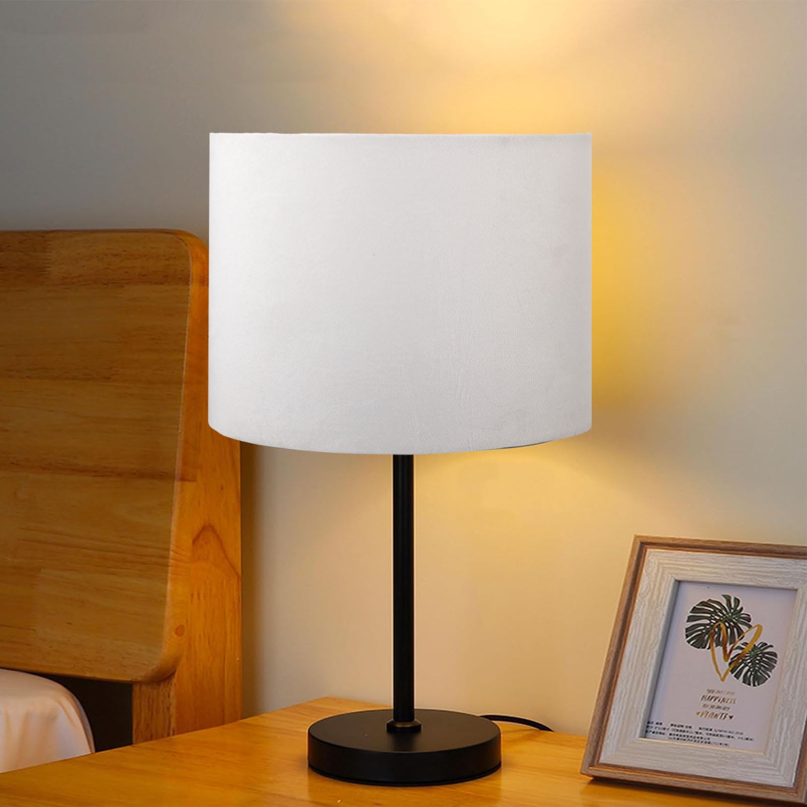 NFTIGB Oval Lamp Shade Cloth Lint Lampshade E27 E14 Universal Use Modern Lamp Cover for Table Floor Lamp 9.06 inches / 23 cm Lower Diameter Decor White