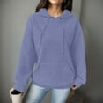 thumbnail image 2 of WEAIXIMIUNG Chandails en Molleton pour Femmes Sans Capuche avec Graphiques Mode Décontractée Couleur Unie Pull Ample à Manches Longues Patchwork, 2 of 6