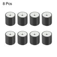 thumbnail image 2 of Unique Bargains 15x15mm Rubber Female M4 Isolator Replaces Anti Vibration Pads Flat 8pcs, 2 of 6