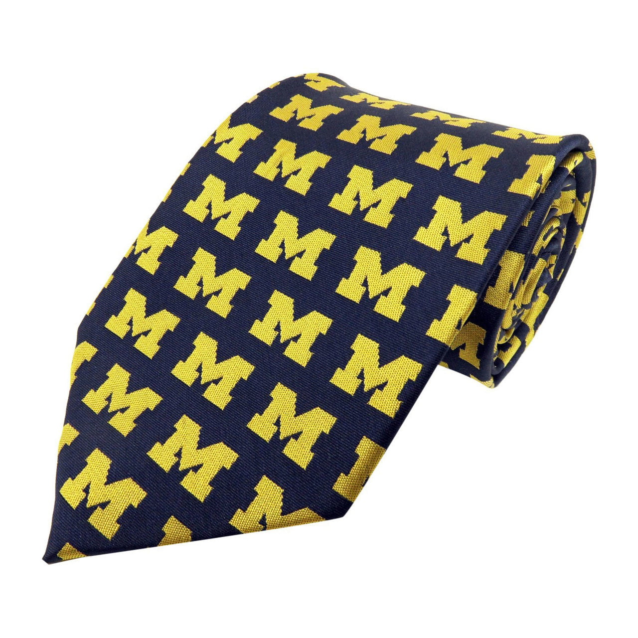 Donegal Bay NCAA West Virginia Mountaineers Adult Repeating Primary Necktie Gold One Size 