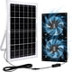 thumbnail image 4 of Ventilador Solar, Ventilador de Escape Solar para Invernaderos, Áticos, Cobertizos, Graneros, Gallineros y Casas de Perros (Panel Solar de 15W + 2 Ventiladores de Escape Solares) con 27 Rating, 4 of 11