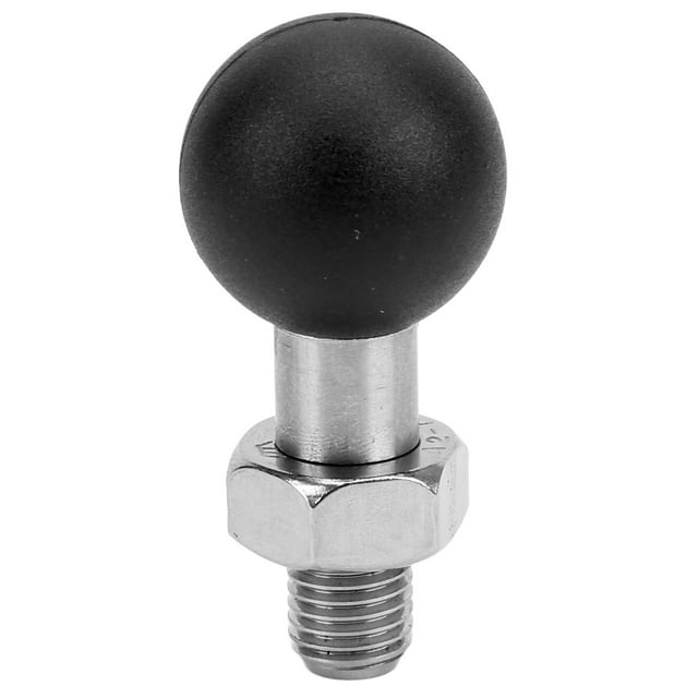 Support de Guidon à Billes, Base de Fil de Moto Robuste Filetage dans le Sens Horaire Tête en Caoutchouc Antirouille pour Modification M10x1.25