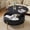 Lift top-Black, variant on YOCWO Round Small End Tables for Living Room with Wave Base, Mordern MDF Side Table for Bedroom Small Space with Marble Veneer Finish, Black