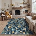 thumbnail image 2 of KUETH 5X7 Vintage Floral Area Rugs Machine Washable Rugs for Living Room, Non Slip Flat Pile Rug with Rubber Backing, Boho Rug for Entryway Bedroom Dining Room Home Office, 2 of 12