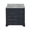 thumbnail image 2 of Madison 36" Bathroom Vanity with Marine Gray Cabinet and Carrara Marble Top, 2 of 6